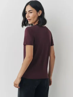 Aardse tinten - Set van 7 katoenen T-shirts met ronde hals voor alle dagen*Next Best