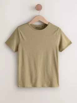 Aardse tinten - Set van 7 katoenen T-shirts met ronde hals voor alle dagen*Next Best