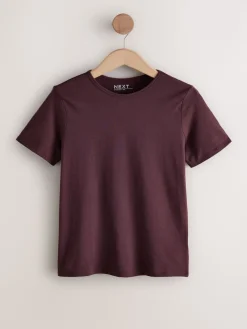 Aardse tinten - Set van 7 katoenen T-shirts met ronde hals voor alle dagen*Next Best