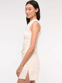 High Rise Loose Denim Shorts With Vent Hem*Abercrombie & Fitch Outlet