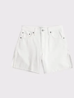 High Rise Loose Denim Shorts With Vent Hem*Abercrombie & Fitch Outlet