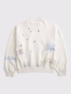 Ski Resort Sunday Mockneck Crew Neck Sweatshirt*Abercrombie & Fitch New