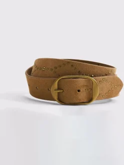 Suede Chunky Squoval Studded Belt*Abercrombie & Fitch Hot