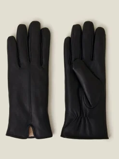 - Leren handschoenen met voering van imitatiebont*Accessorize Sale