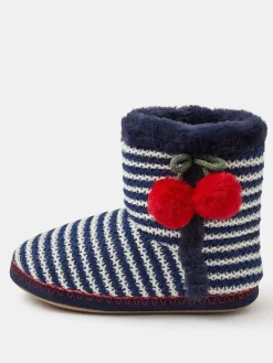 Cherry Stripe Slipper Boots*Accessorize Clearance