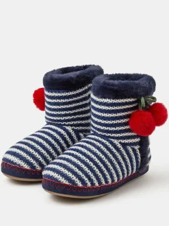 Cherry Stripe Slipper Boots*Accessorize Clearance