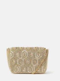 Embellished Fold Over Clutch Bag*Accessorize Discount