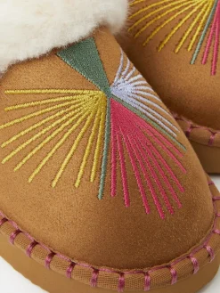 Embroidered Mule Slippers*Accessorize Outlet