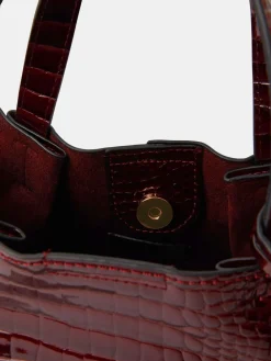 Faux Croc Skin Patent Tote Bag*Accessorize Best