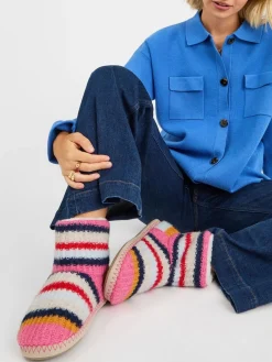 Knitted Stripe Slipper Boots*Accessorize Hot