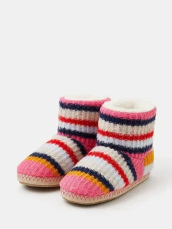Knitted Stripe Slipper Boots*Accessorize Hot