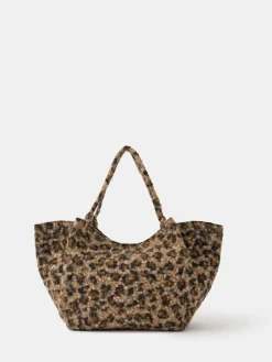 Leopard Print Teddy Shoulder Bag*Accessorize Outlet