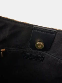 Leopard Print Teddy Shoulder Bag*Accessorize Outlet