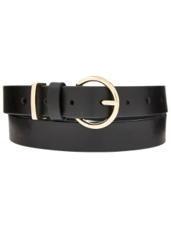 ronde leren jeansriem met gesp*Accessorize Clearance