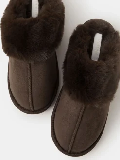 Suedette Mule Slippers*Accessorize Hot
