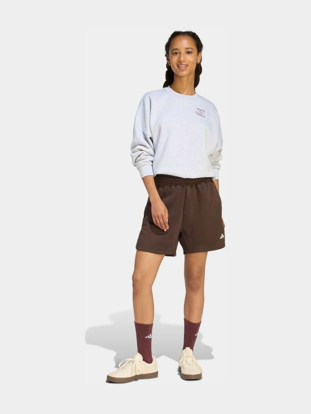 3 Stripe Studio Fleece Shorts*adidas Discount