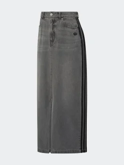 Adidas Original Adicolour 3-strepen denim midi pencilrok van 100% katoen*adidas originals Clearance