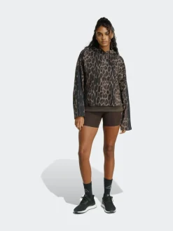 Seasonal Essentials Leopard Print French Terry Hoodie With 3-Stripes*adidas Online