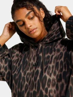 Seasonal Essentials Leopard Print French Terry Hoodie With 3-Stripes*adidas Online