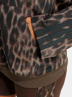 Seasonal Essentials Leopard Print French Terry Hoodie With 3-Stripes*adidas Online