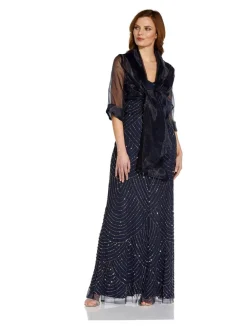 - Organza jasje met overslag en korte mouwen*Adrianna Papell