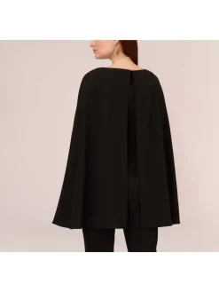 cape-jumpsuit van gebreide crêpestof*Adrianna Papell Best