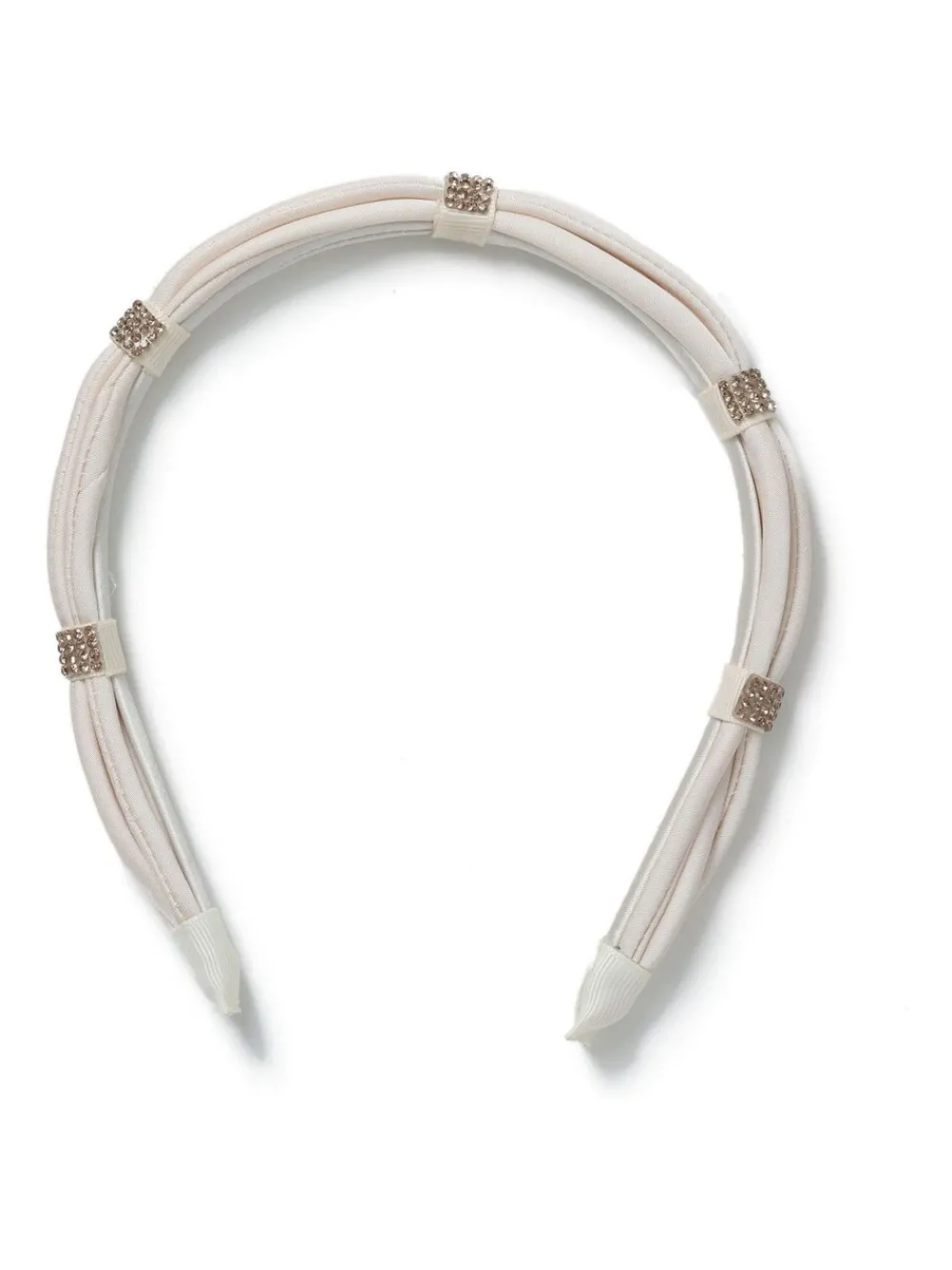 Cream Skinny Rhinestone Alice Hair Band*Aela Discount