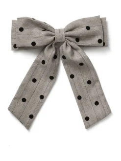 Cream Tweed Polka Dot Hair Bow*Aela Online