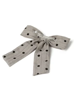 Cream Tweed Polka Dot Hair Bow*Aela Online