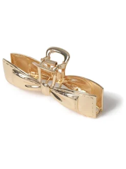 Gold Tone Bow Hair Claw*Aela New