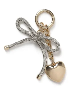 Gold Tone Sparkle Bow Bag Charm*Aela Clearance