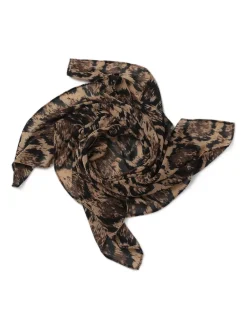 Leopard Print Brown Scarf*Aela Discount