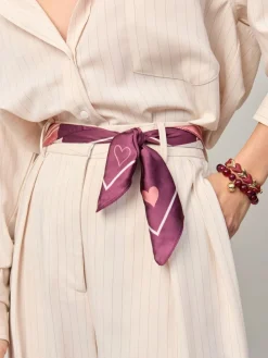 Purple Striped Scarf*Aela New