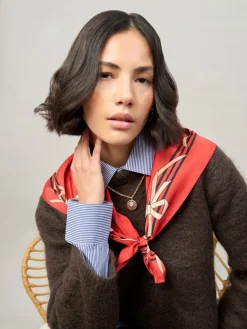 Red Bow Scarf*Aela Discount