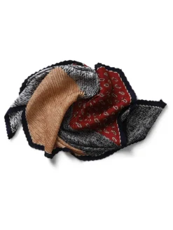 Red Paisley Pleat Scarf*Aela Online