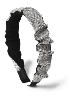 Ruched Sparkle Black Headband*Aela Online