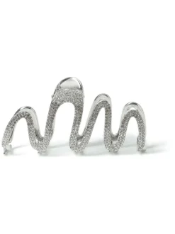Silver Tone Rhinestone Wiggle Hair Claw*Aela Sale
