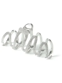 Silver Tone Rhinestone Wiggle Hair Claw*Aela Sale