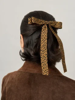 Skinny Leopard Print Brown Bow*Aela Outlet