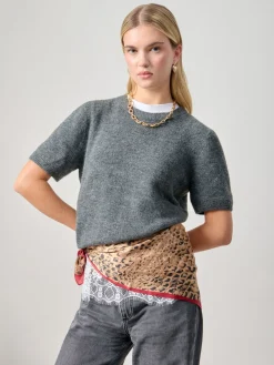 Snake Print Brown Scarf*Aela Online