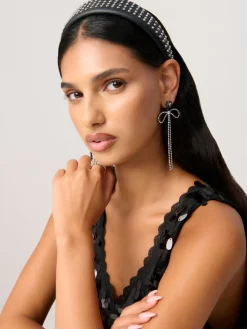 Thick Studded Puff Black Headband*Aela Online