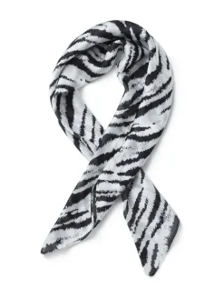 Zebra Print Black Scarf*Aela Outlet