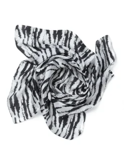Zebra Print Black Scarf*Aela Outlet