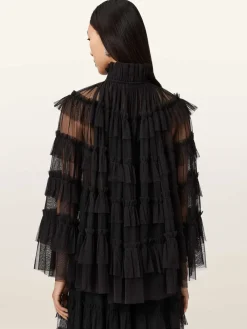 AllSaints Aude Ruffle Cape*All Saints Best