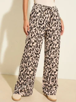 Animal - - Jersey broek met wijde pijpen met kreukeffect*Friends Like These Best