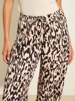 Animal - - Jersey broek met wijde pijpen met kreukeffect*Friends Like These Best