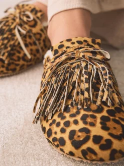 Animal - Fringe Mule Footbed Slippers*Next Hot