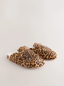 Animal - Fringe Mule Footbed Slippers*Next Hot
