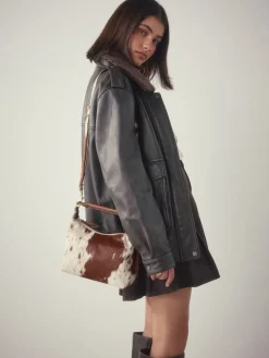 - Leather Scooped Hand Held Bag*Next Clearance