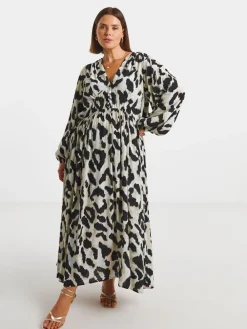 - V-Neck Button Through Midi Dress*Simply Be New